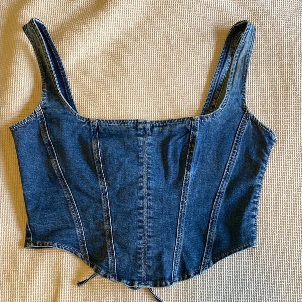 Meshki Denim Bustier